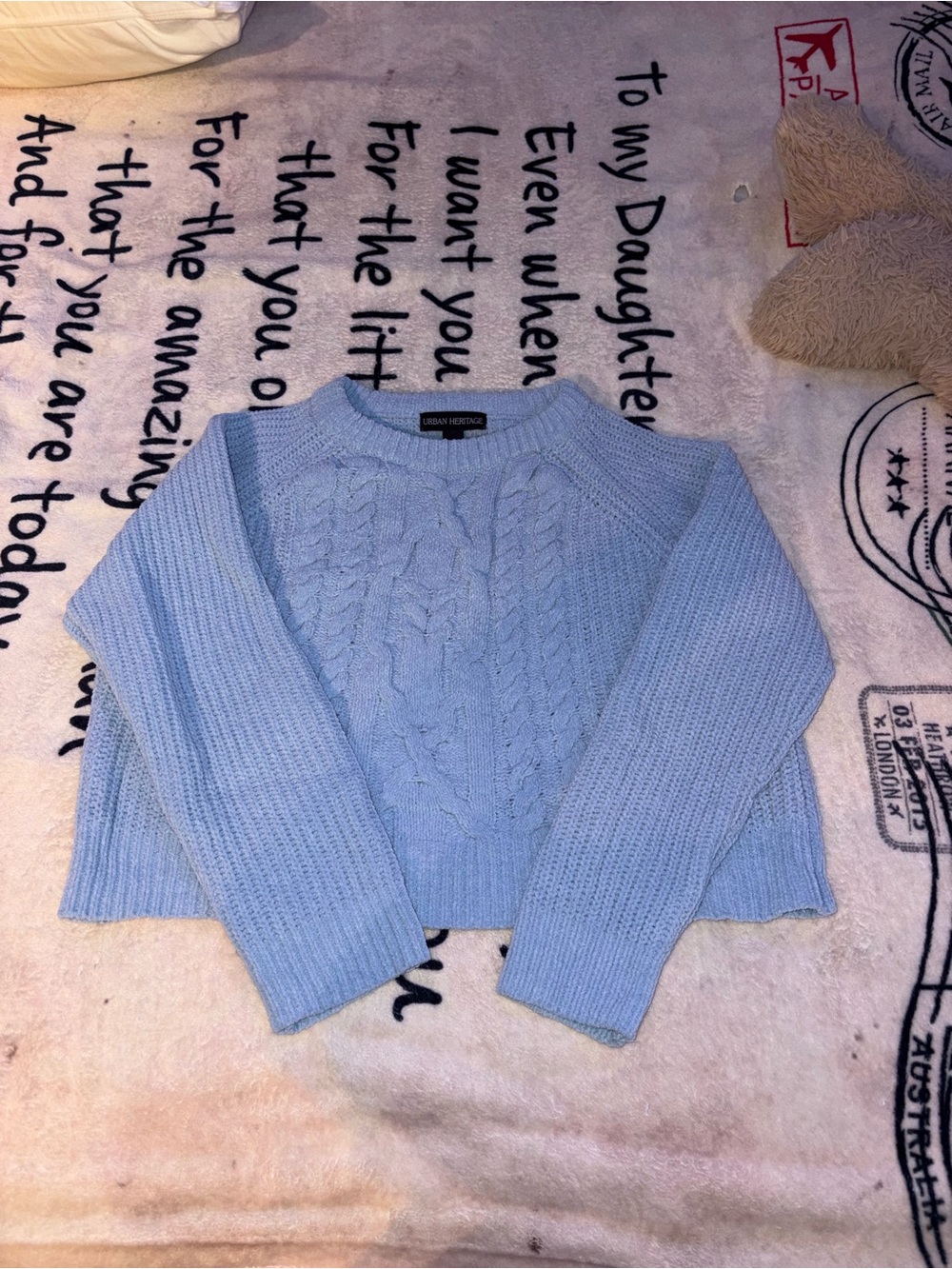 Light blue knit sweater